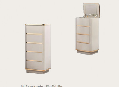 Commode Buffet décoratif Commodes Bahuts Armoire haute à 5 tiroirs