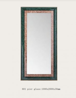 Miroir mural moderne avec grand miroir encadré en bois véritable Miroir suspendu Mobilier de luxe