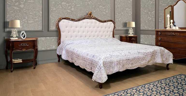 Lit 2x Table de chevet 3 pièces Ensemble de chambre Mobilier design Lits modernes de luxe nouveau