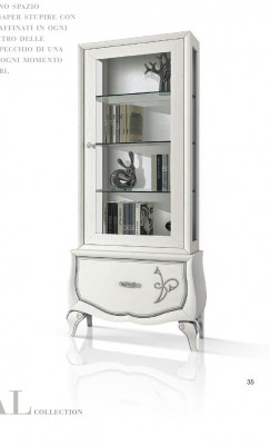 Vitrines Armoire en verre Armoires étagère en bois Vitrine de design de vitrine moderne Salon neuf