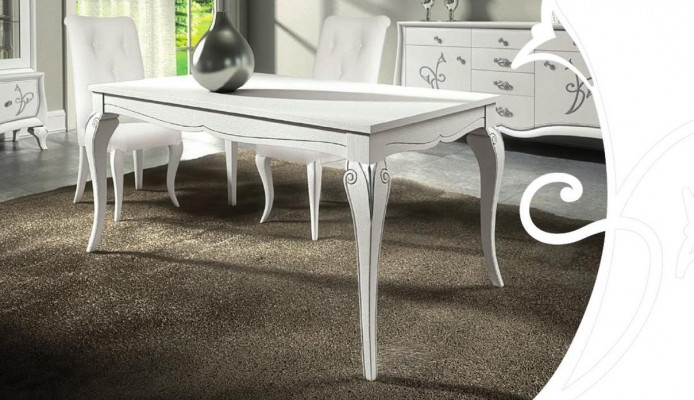 Table à manger Table extensible Tables xxl Moderne Bois Salle à manger Design Blanc nouveau