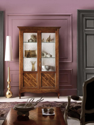 Buffet de salon Vitrine Armoire en verre Vitrine Buffet en bois Armoires à vin Mobilier