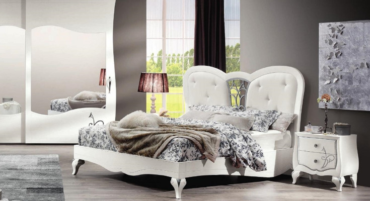 Design de rembourrage de lit Bed Luxury Double Hotel Beds Sleep Room Bed frame et Wood