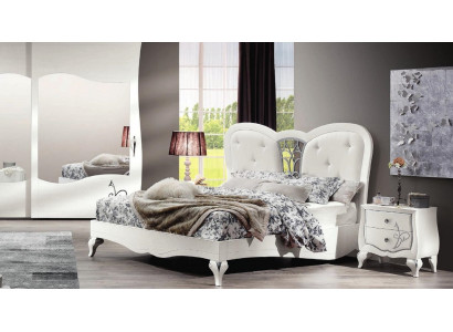 Design de rembourrage de lit Bed Luxury Double Hotel Beds Sleep Room Bed frame et Wood