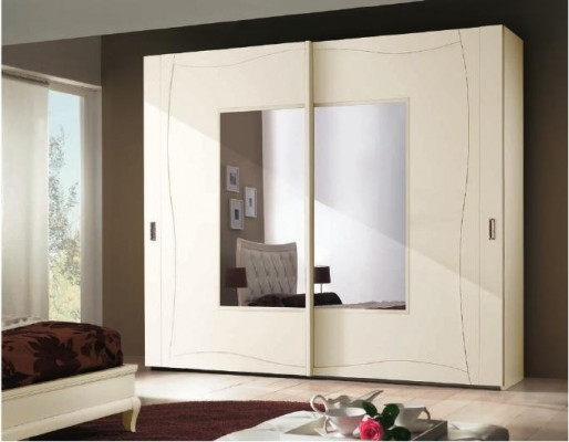 Armoires Armoire avec portes coulissantes Armoire de chambre Mur de design en bois