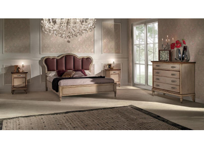 Lit Table de chevet Commode Ensemble de chambre à coucher Design Classique Lits de luxe nouveaux