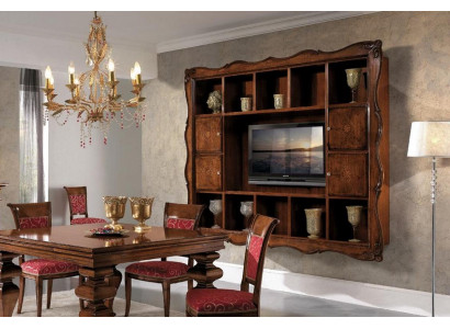 Meuble mural de salon Vitrine Bois Mobilier de salon TV Armoire Murale Design nouveaux