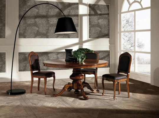 Salle à manger Tables Rond Meubles Table à manger de luxe Table ronde Bois massif Italie neuf