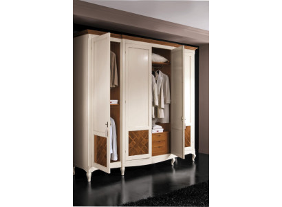 Armoire en vrai bois Armoire solide Meubles de chambre en bois Italie cabinet en bois