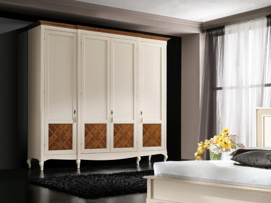 Armoire en vrai bois Armoire solide Meubles de chambre en bois Italie cabinet en bois