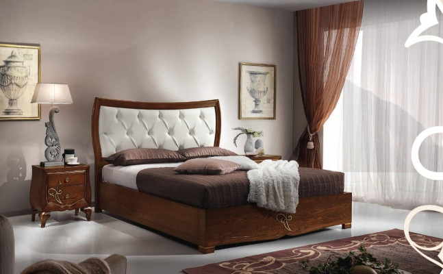 Chambre Lit Table de chevet Lits Groupe Bois Double Conception Suite Ensemble 3 pièces