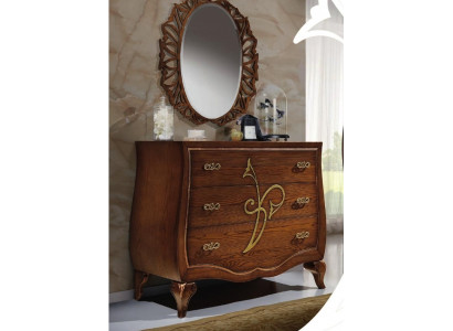 Commode Armoire Luxe Commodes Armoire Étagère Console Meubles Armoire en Bois Miroir