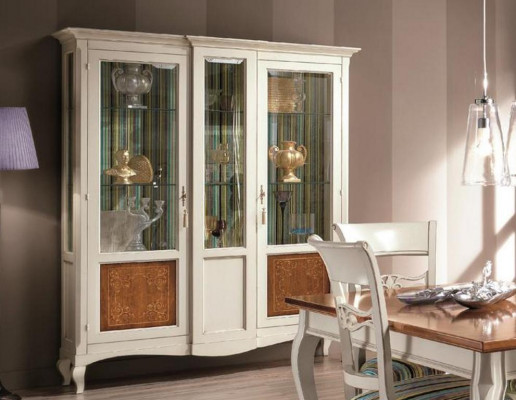 Vitrine Armoire Étagère Salon Bibliothèque Bois Armoire de bureau Armoires Italie