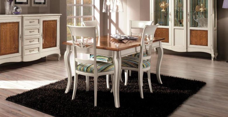 Salle à manger Ensemble Commode Chaises 4x Vitrine Groupe de salle à manger Vitrines 7 pièces.