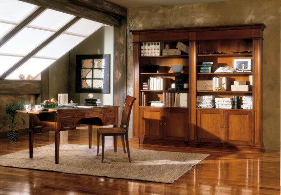 Mobilier de bureau Aménagements de table Salle d'étude Étagère à livres 2 pièces Ensemble Italie