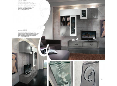 Meuble TV étagère murale Étagère Salon TV Bois Armoires Vitrine Étagères murales Italie neuf