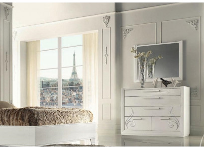 Commode Miroir Commodes Bois Design Armoires Console Armoires Italie Ensemble 2pcs.