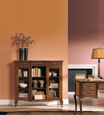 Étagère à livres Buffet Classique Meubles Étagères Bois Salon Vitrine Armoire