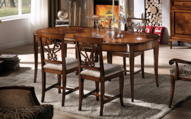 Meubles Groupe de mobilier Table + ensemble de 4 chaises 5 pièces. Suite de table à manger salle à manger