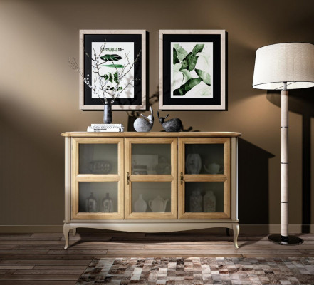 Commode Buffet Étagère Armoire Étagères Meubles en bois massif d'Italie Armoires