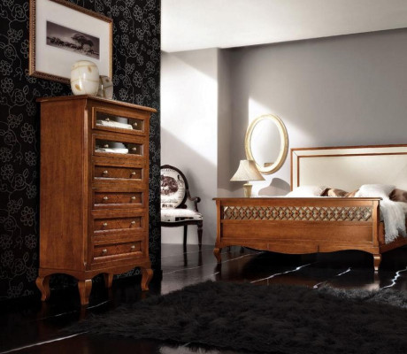 Lit double Lits Chambre Meubles en bois massif Vaccari cav giovanni Lit neuf