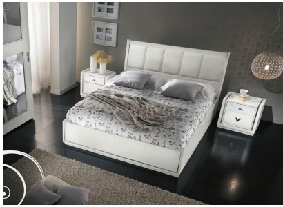 Suite Set 3pcs. Schlafzimmer Bett Nachttisch Gruppe Doppelbetten Luxusbetten