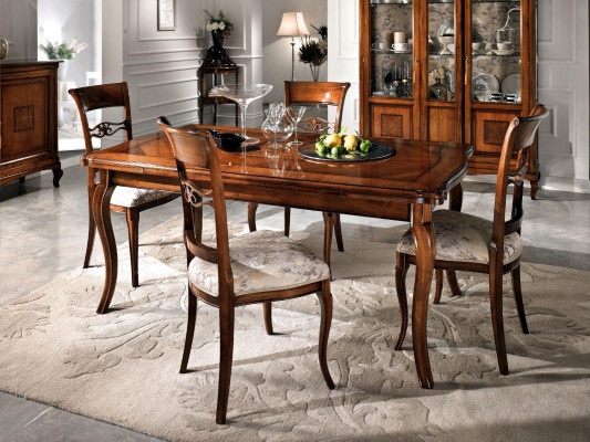 Chaises de salle à manger de luxe 4x Chaise Fauteuil Bois Marron Chaises Salle à manger Mobilier Groupe