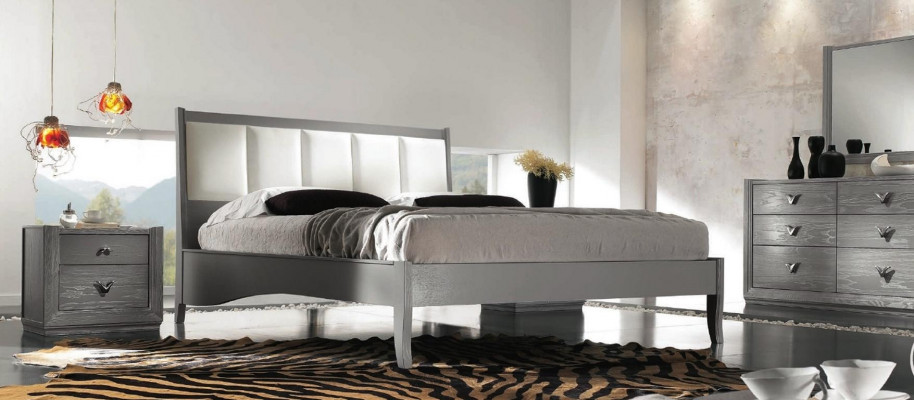 Chambre Lit Table de chevet Lits Bois Groupe Double Design Ensemble Suite 3 pièces.