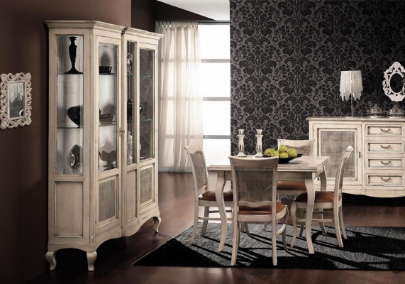 Vitrines en bois Armoire en verre Buffet en bois massif Vitrine Meuble de salon Bois massif