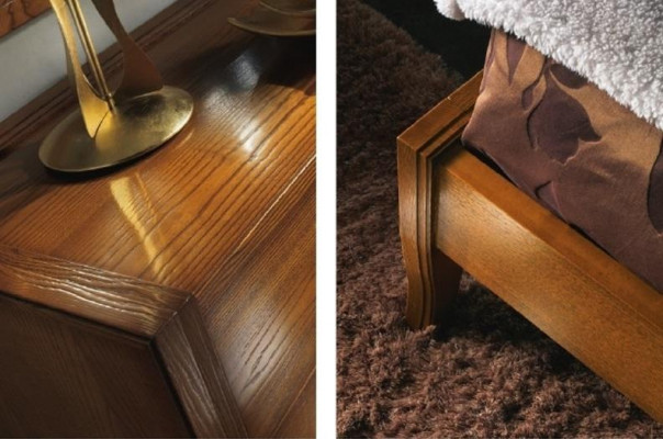 Ensemble de luxe Chambre Lit Table de chevet Double Chambres d'hôtel Lits Rembourrage Design 3 pièces.