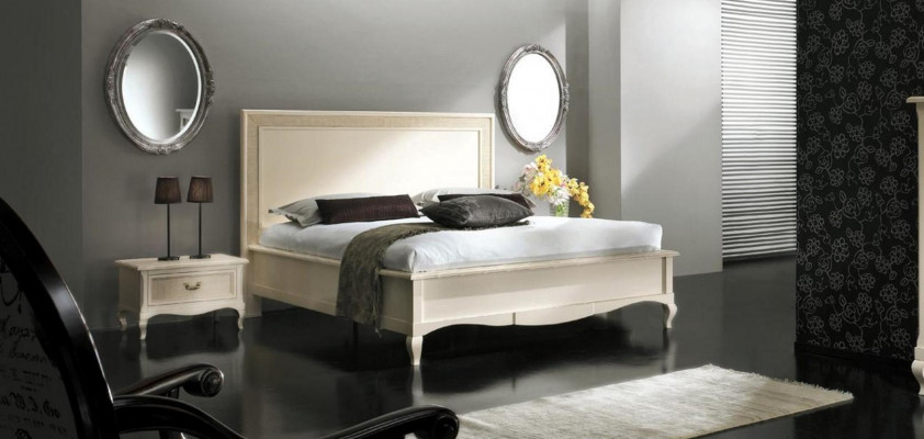 Lit double Lits Chambre Mobilier en bois massif Vaccari cav giovanni Lit nouveau