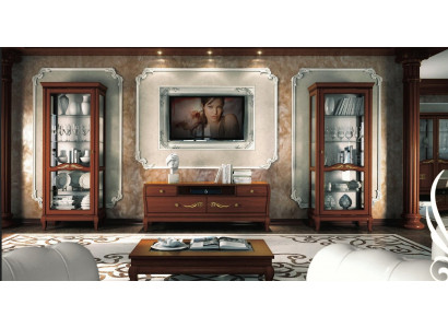 Ensemble de meuble TV 3 pièces. Vitrine de salon TV Moderne Meuble en bois Armoire Style nouveau Groupe