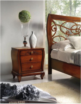 Chambre Lit Table de chevet Lits Doubles Hôtel Design Bois Suite Ensemble 3pcs.