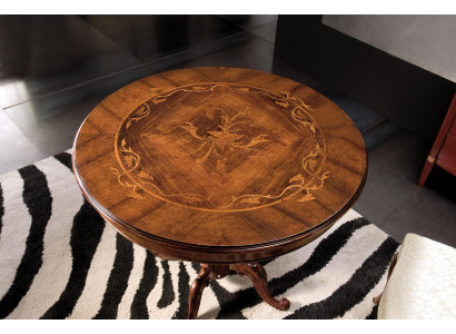 Tables de salle à manger, Meubles ronds Table à manger de luxe Ronde Table en bois massif Italie nouveau.
