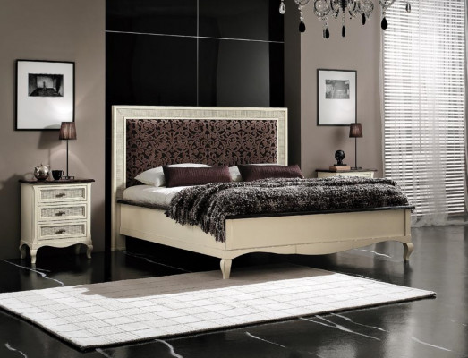 Lit double en bois massif Chambre à coucher Lits Design Meubles de lit Vaccari cav giovanni