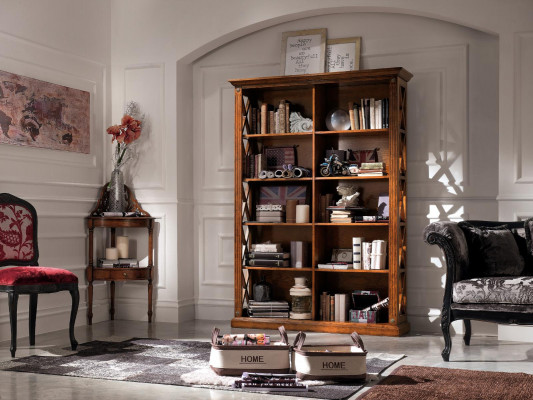 Salon Vitrine Armoire Livres Étagère Buffet Mobilier Classique Étagères Bois