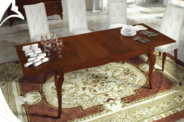 Table à manger extensible Ess Table de bois Tables Design moderne Salle à manger de luxe Meubles