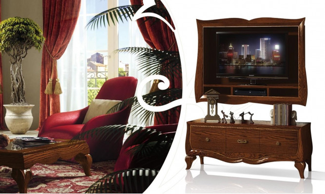 Meuble télé bas Armoire d'angle Buffet Dressing en bois TV classique Commode Design nouveau