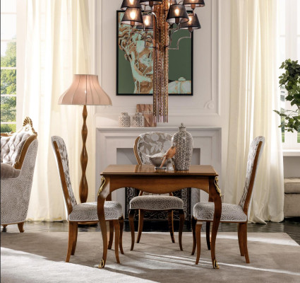 Tables à manger italiennes Table en bois Tables Meuble Table à manger Style antique Bois massif