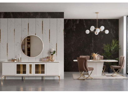 Buffet de luxe xxl Commode 240cm Armoire Commodes Buffet Grand 2 pièces