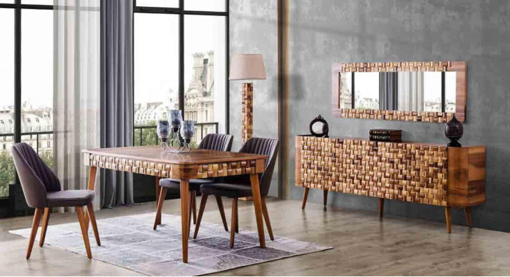 Commode ensemble de meubles de style italien Commode en bois Miroir Buffet Armoire Ensemble de 2