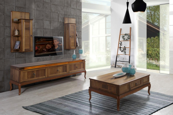 Salon Tables en bois Table d'appoint Style italien Table Basse Table basse Table d'appoint en bois
