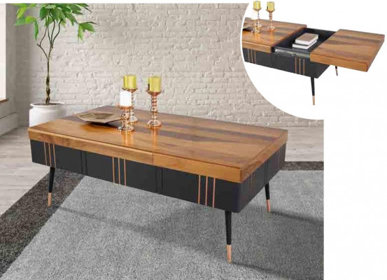 Table basse Table basse Table Salon Tables Table d'appoint Bois Canapé 120x68cm