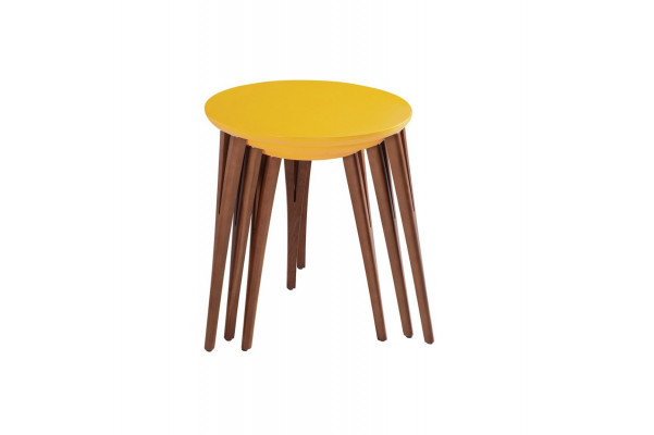 Tables en bois Tables d'appoint Ensemble de supports à fleurs Table d'appoint Table Table basse 3 pièces.