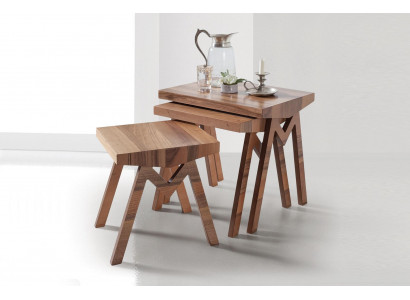 Étal de fleurs Tables d'appoint Tables en bois Ensemble de table Table d'appoint Table basse 3 pièces.
