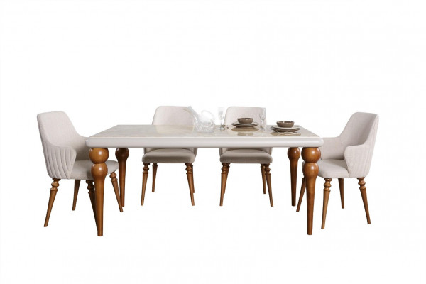 Chaise Chaises Design de luxe Fauteuil Bois Rembourrage nouveau Moderne Salle à manger Mobilier Bois