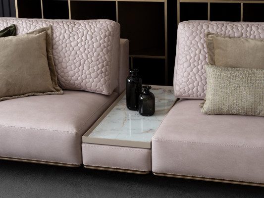 Canapé élégant 3 places Rose Design moderne pour salon Sofas Couches