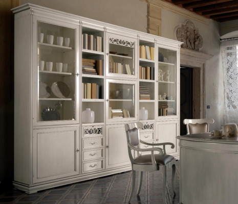 Salle d'étude Mobilier Bureau Bibliothèque en bois Bibliothèque avec tiroirs design