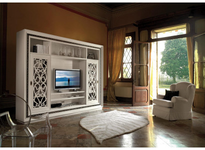 Armoire Vitrine Bois Salon Mobilier Unités Murales TV Design Moderne Unité Murale