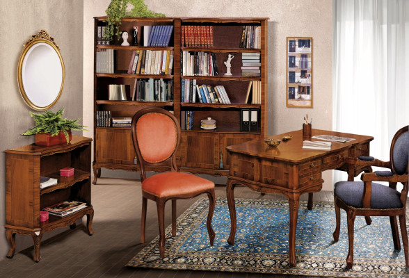 Ensemble de meubles de bureau Ensemble de bureau complet Bureau Armoire de bureau Bois massif Bois véritable Italie